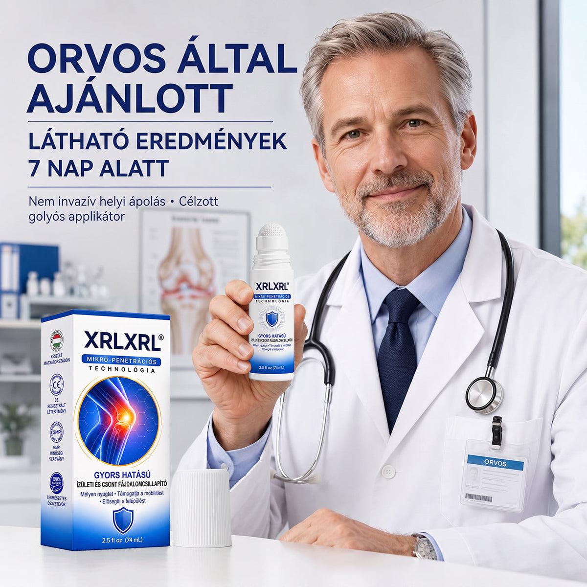 𝐎𝐫𝐯𝐨𝐬𝐢 𝐬𝐳𝐚𝐤𝐞́𝐫𝐭𝐨̋𝐤 𝐚́𝐥𝐭𝐚𝐥 𝐤𝐢𝐟𝐞𝐣𝐥𝐞𝐬𝐳𝐭𝐯𝐞👨‍⚕️| 𝑿𝑹𝑳𝑿𝑹𝑳® 0,05 mm-es mikrotűs csont- és ízületregeneráló roll-on