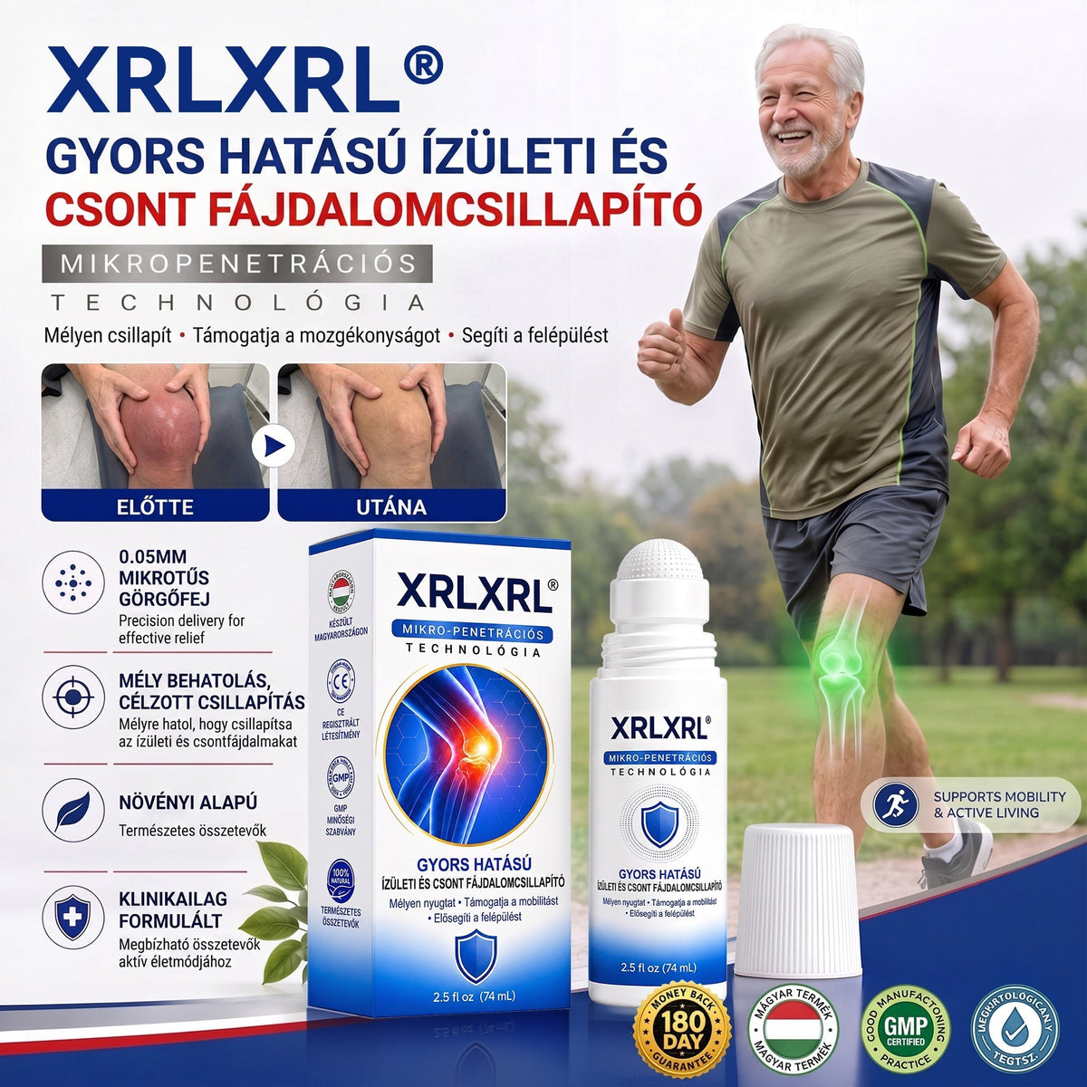 𝐎𝐫𝐯𝐨𝐬𝐢 𝐬𝐳𝐚𝐤𝐞́𝐫𝐭𝐨̋𝐤 𝐚́𝐥𝐭𝐚𝐥 𝐤𝐢𝐟𝐞𝐣𝐥𝐞𝐬𝐳𝐭𝐯𝐞👨‍⚕️| 𝑿𝑹𝑳𝑿𝑹𝑳® 0,05 mm-es mikrotűs csont- és ízületregeneráló roll-on