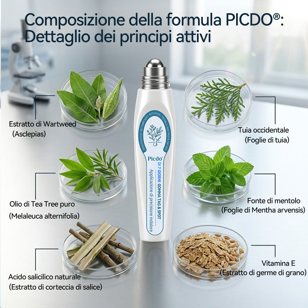 𝐏i𝐜𝐝o® 🔊 Soluzione mirata di 7 giorni per la cura degli acrocordoni e delle imperfezioni cutanee (Applicazione indolore con roll-on, senza lasciare segni)